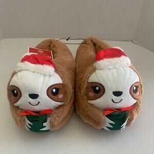 YoungFine Women’s Size Small Christmas Faux Fur Slip On Slippers New